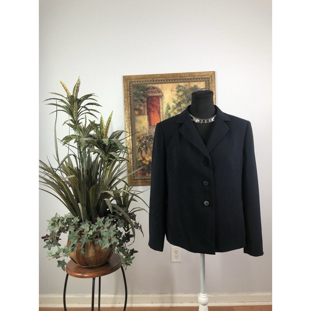 Le Suit Essentials Women Jacket 3 Buttons Front Office Siren Preppy Size 12P